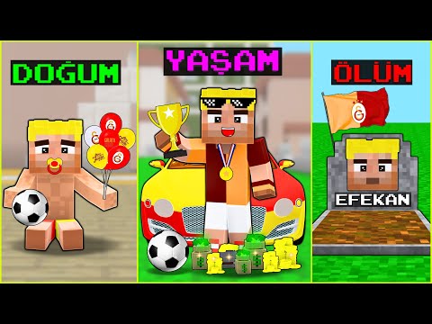 THE LIFE OF FOOTBALL PLAYER EFEKAN FROM BIRTH TO DEATH! 😱 -Minecraft