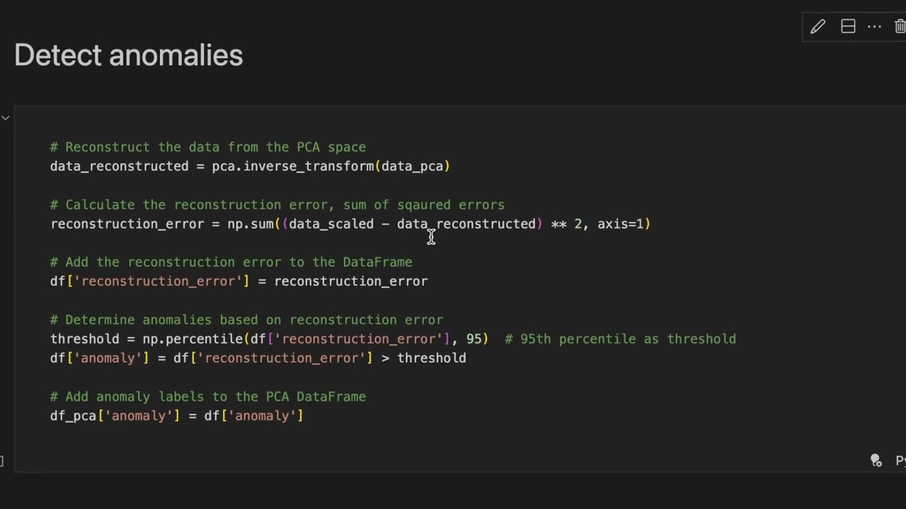 PCA-Based Anomaly Detection Example in Python