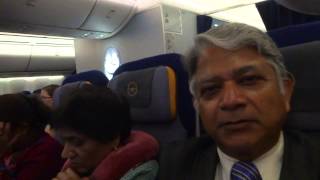 preview picture of video 'Aruna & Hari Sharma boarded Flight LH 761 at  New Delhi for Frankfurt, Germany Mar 14, 2014'
