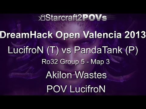 SC2 HotS - DreamHack Valencia 2013 - LucifroN vs PandaTank - Ro32 Group 5 - Map3 - Akilon - LucifroN