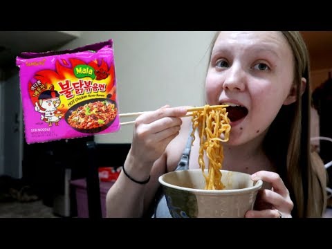 TRYING MALA SPICY FIRE NOODLES│VLOGMAS DAY 24 Video