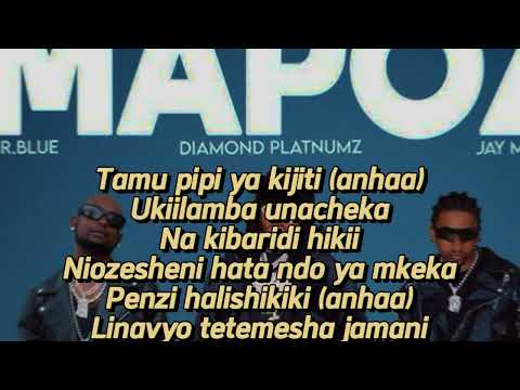 Diamond Platnumz Ft Mr. Blue & Jay Melody - Mapoz karaoke instrumental lyrics #mapoz#diamondplatnumz