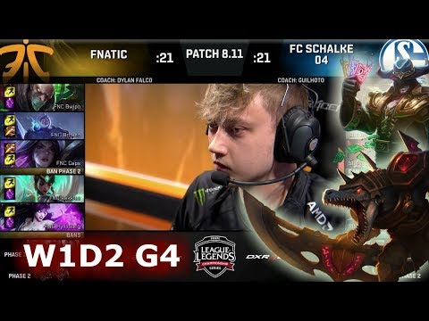 Fnatic vs FC Schalke 04 | Week 1 Day 2 S8 EU LCS Summer 2018 | FNC vs S04 W1D2