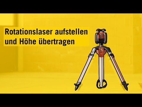 Bauvermessung - Rotationslaser richtig aufstellen und die Höhe übertragen