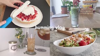 🇨🇦med student summer vlog._.homemade bingsu,baking strawberry cake, souffle pancake,studying,cooking