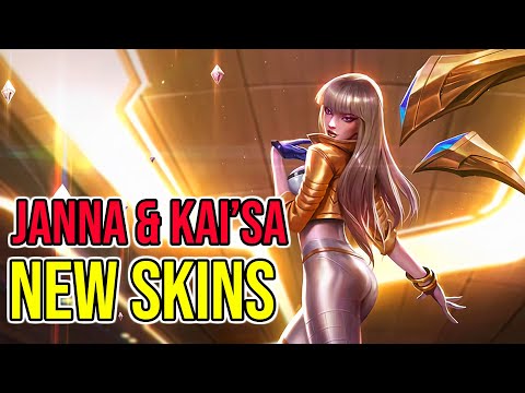 PRESTIGE K/DA KAI'SA & BEWITCHING JANNA   SKINS - Gameplay & review-اوعى السكينز