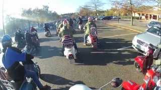 preview picture of video 'Thetford Desert Rat Remembrance Day Group Scooter Ride'