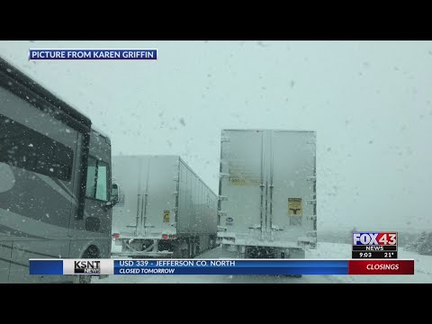 I-70 back open near Manhattan after semi-trucks  crash