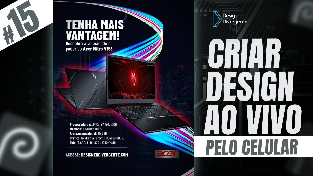 #15 LIVE AO VIVO - Criar Design no Photopea pelo Celular