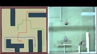 Decentralized multi-agent path planning demo 2