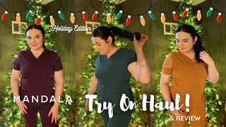 MANDALA SCRUBS REVIEW & TRY ON HAUL! the BEST scrubs for CNA's coming from a Hospice CNA