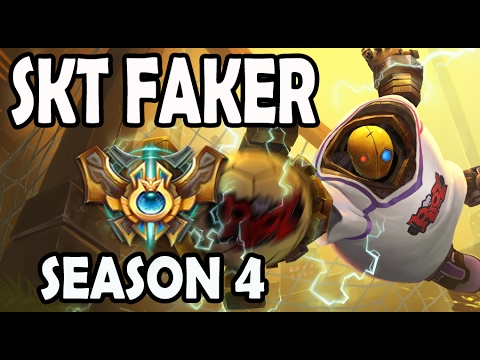 SKT T1 Faker Blitzcrank vs Rumble Support Ranked Challenger Korea