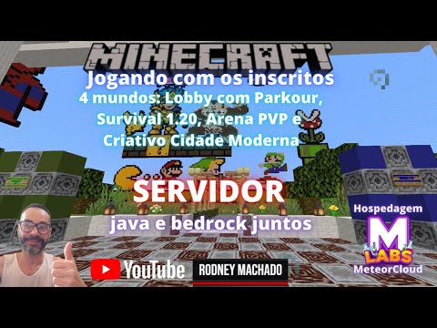 Rodney Machado - 🔴🎮🔴 PLAYING WITH SUBSCRIBERS NEW SERVER - MINECRAFT JAVA AND BEDROCK 🔴🎮🔴
