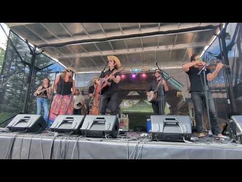 The Brothers Comatose and an audience volunteer (Kathy)