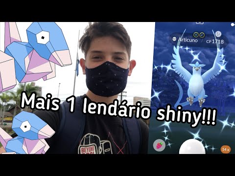 Dia comunitário do porygon!!! Mais um shiny lendário para a conta!!! — Pokémon go