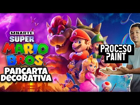Super Mario Bros. Pancarta (proceso paint) | MNArte