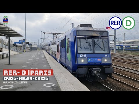 Double Decker Train RER - D TGV | Creil - Melun - Creil | Paris Railway