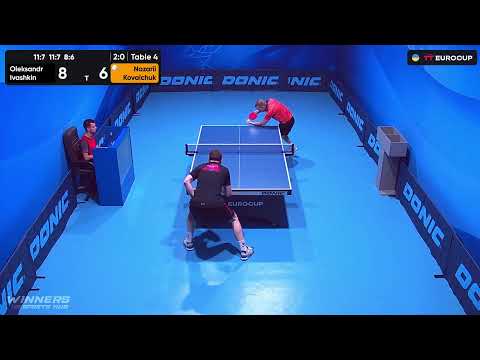 09:30 Oleksandr Ivashkin 3-0 Nazarii Kovalchuk 31.08.2023 TT Euro.Cup Ukraine Star. TABLE 4