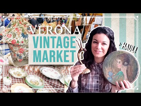 Vintage Shopping + Haul |Amazing VINTAGE MARKET in Verona ITALY