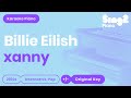 Billie Eilish Xanny Karaoke Piano