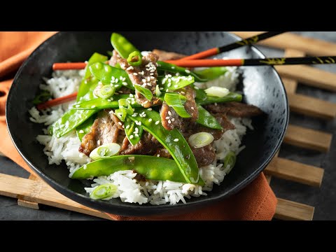 "EASY" Beef & Snow Pea Stir Fry Dinner