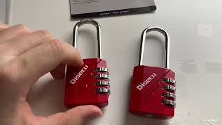 Disecu 2 Pack 4 Digit Combination Lock Review, Good and bad points