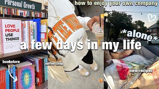 HOW TO ENJOY YOUR OWN COMPANY 🍵 | bookstore, gym, cooking, coffee shop vlog