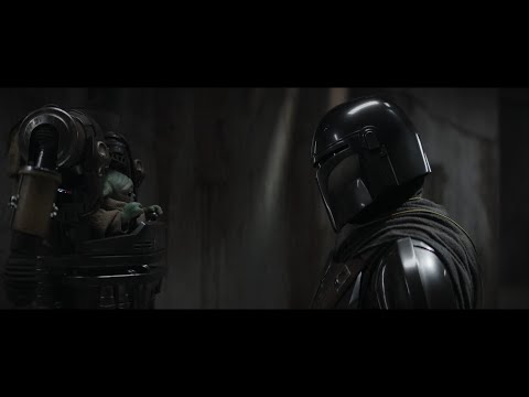 Grogu in IG-12 help Mando to get free - The Mandalorian Season Three (2023)