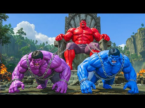 BLUE HULK vs RED HULK EPIC BATTLE! However, PURPLE HULK Unexpected SAVE Changes Everything!