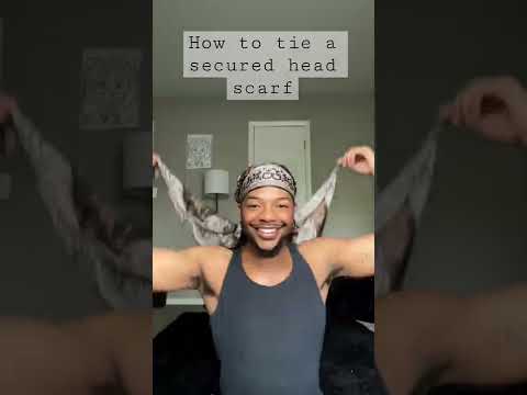 How To Tie A Secured Head Scarf (Stay On All Night) #headscarf#headscarftutorial#naturalhair#scarf