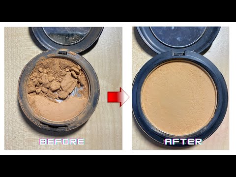 DIY How To Fix Broken Compact Powder | Eyeshadow Blush highlighter Palette / MAC Studio Fix Compact