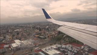 preview picture of video 'United 737-500 arriving at Mexico City'