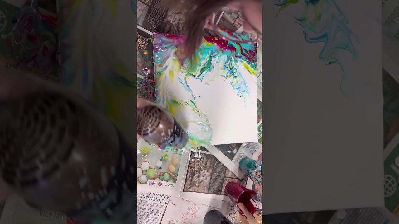 Acrylic Pouring Inspiration: Wave Pattern Dutch Pour #acrylicpouring #homedecor #artisticexpression