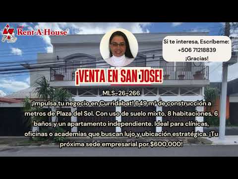 Amplia Propiedad de Uso Mixto en Curridabat, San Jose