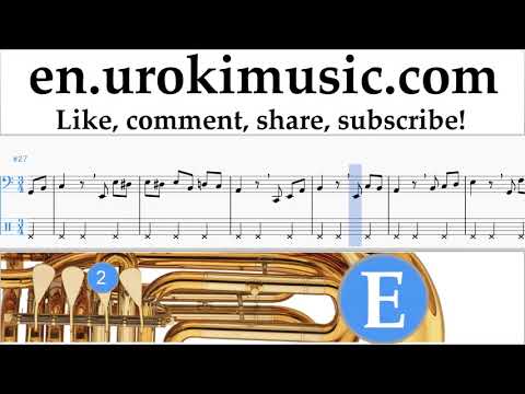 Tuba lessons Beethoven - Für Elise Sheet Music Tutorial Part#2 um-b352