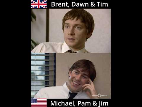 The Office: Introducing Jim, Pam & Michael || UK vs US #theoffice #theofficeus #shorts #office