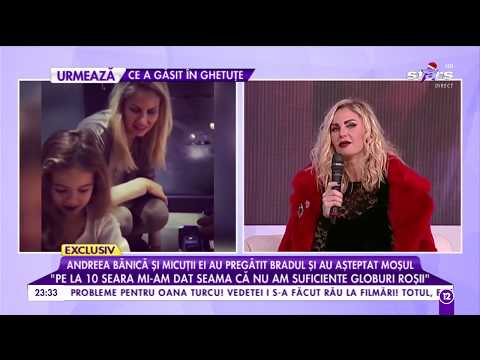 Andreea Bănică și micuții ei au pregătit bradul și au așteptat Moșul