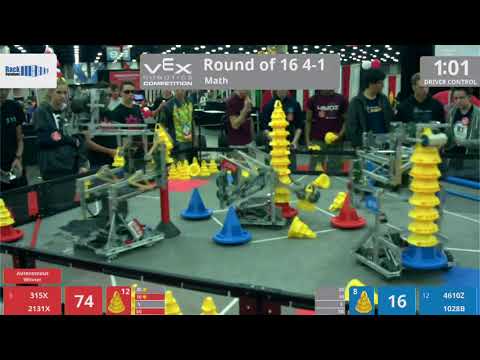 2018 VRC Math R16 4-1 - 315X 2131X vs 4610Z 1028B - 140 to 66