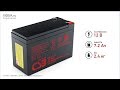 CSB GP 1272 аккумулятор 12 В 7 2 Ач Видео обзор