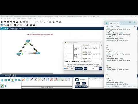6.4.1 Packet Tracer - Implement Etherchannel