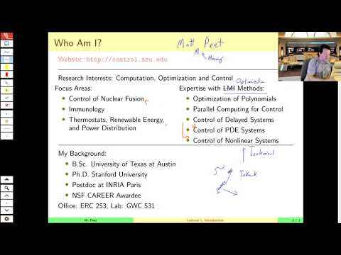 MAE509 (LMIs in Control): Lecture 1, part A - The Big Picture