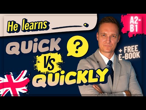 Quick vs Quickly 🤯 Adjektive vs Adverbien einfach erklärt mit Beispielen! (A1-B1)