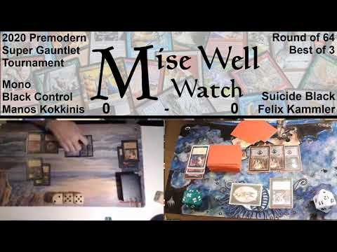2020 Premodern Super Gauntlet - Round of 64 - Mono Black Control vs Suicide Black