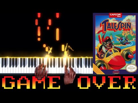 TaleSpin (NES) - Game Over - Piano|Synthesia