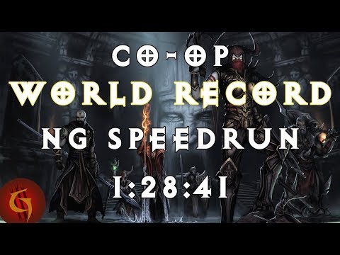 Diablo 3 CO-OP Any% NG Former World Record Speedrun 1:28:41 with Pukeattack and Shippo_Tail