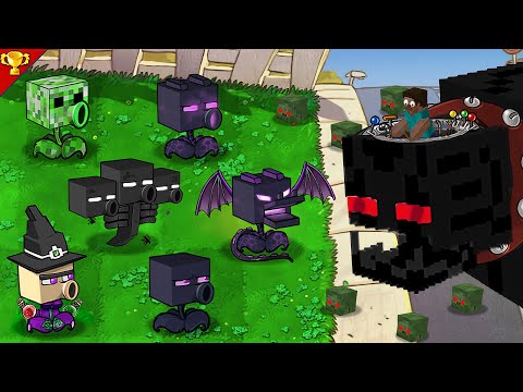 Plants vs Zombies : Minecraft Team vs Steve Zomboss ( Wither vs Creeper vs Witch vs Ender Dragon )