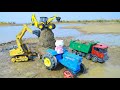 Jcb Loading Mud Tractor Scania Truck Accident Pulling Out Jcb Tata Tipper KidsCartoon CS Toy