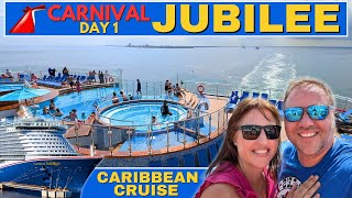 Carnival Jubilee Caribbean Cruise: Embarkation Day & Sail Away - Day 1 Vlog 🚢🌴