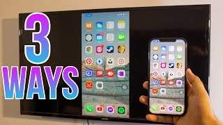 3 Ways to Screen Mirror iPhone to Samsung TV (No Apple TV Required) - iPhone to Normal TV 2021