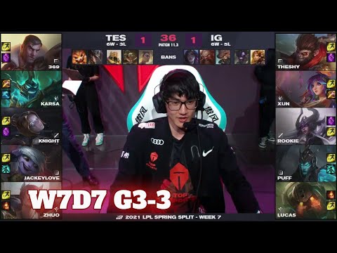 TES vs IG - Game 3 | Week 7 Day 7 LPL Spring 2021 | Top Esports vs Invictus Gaming G3